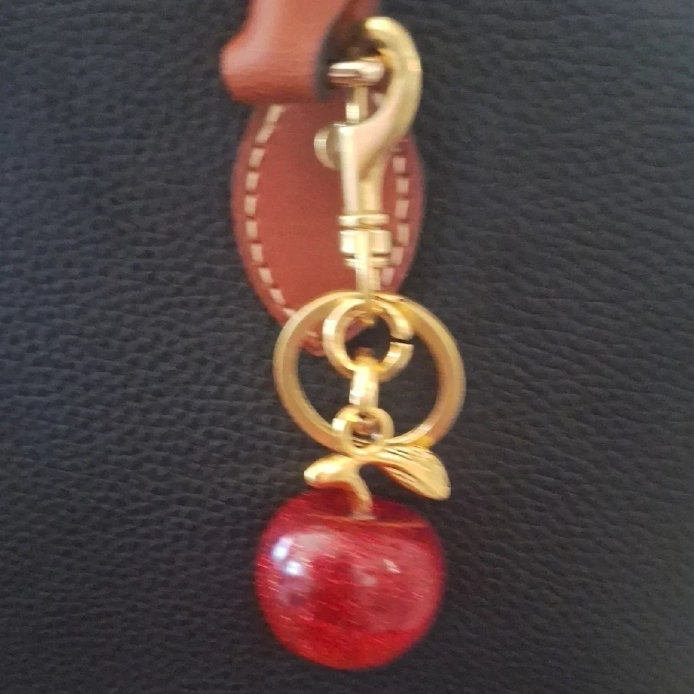 Sparkle Red Apple Handbag Charm/keychain/Backpack Charm